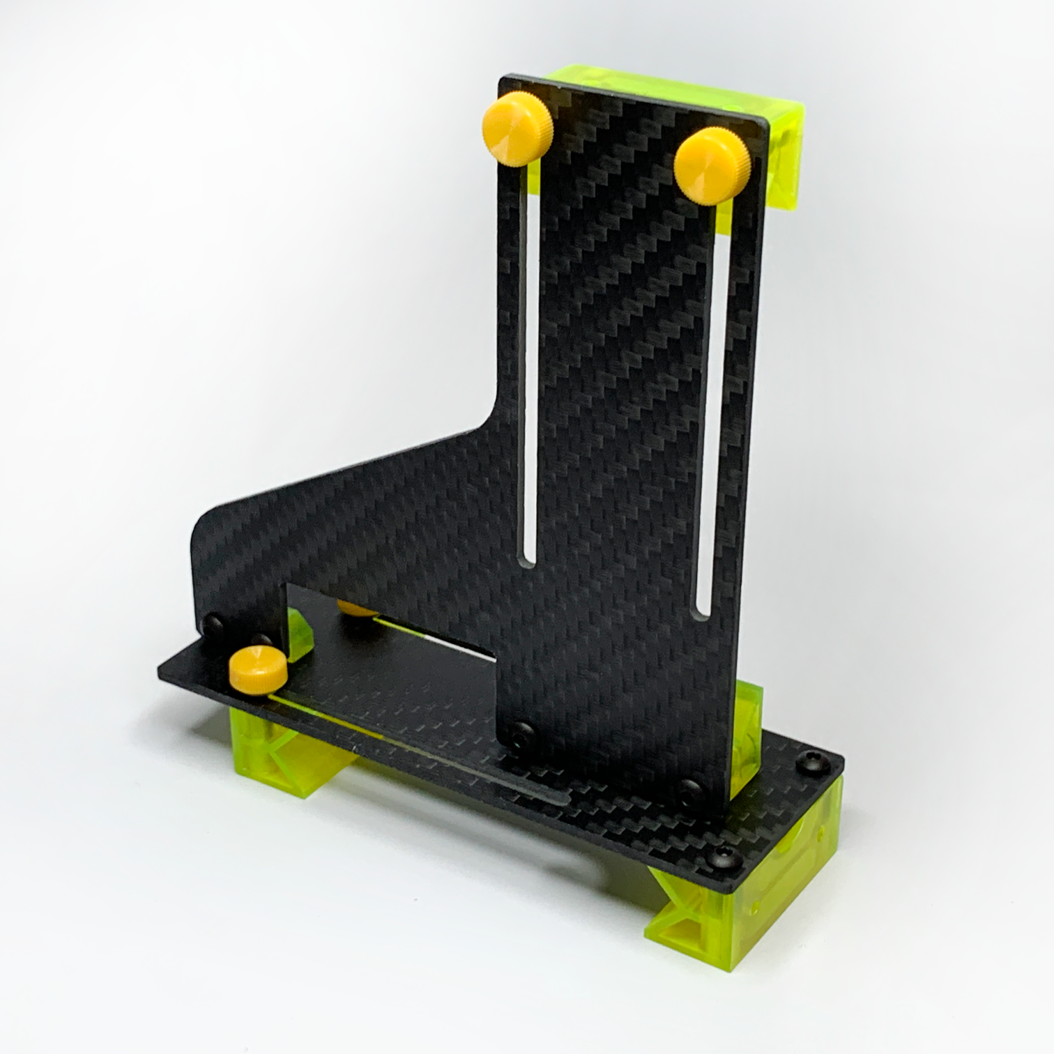 Ultra-High precision carbon fiber Pitch Gauge phone holder for the IRCHA RC Heli Toolbox App