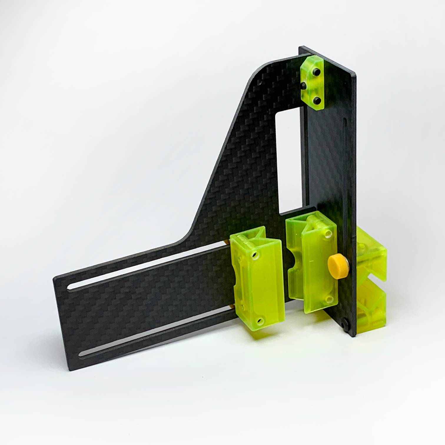 Ultra-High precision carbon fiber Pitch Gauge phone holder for the IRCHA RC Heli Toolbox App