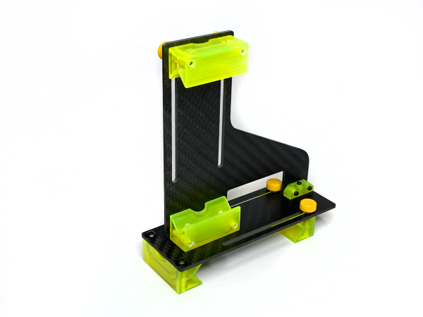 Ultra-High precision carbon fiber Pitch Gauge phone holder for the IRCHA RC Heli Toolbox App