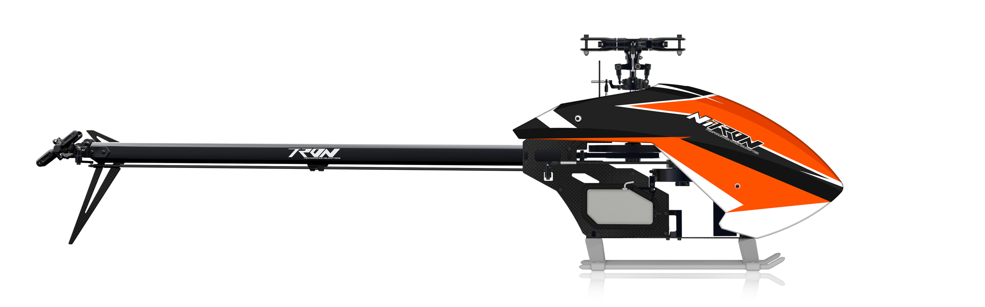 Nitron Helicopter Kit Black / Orange Canopy 24T