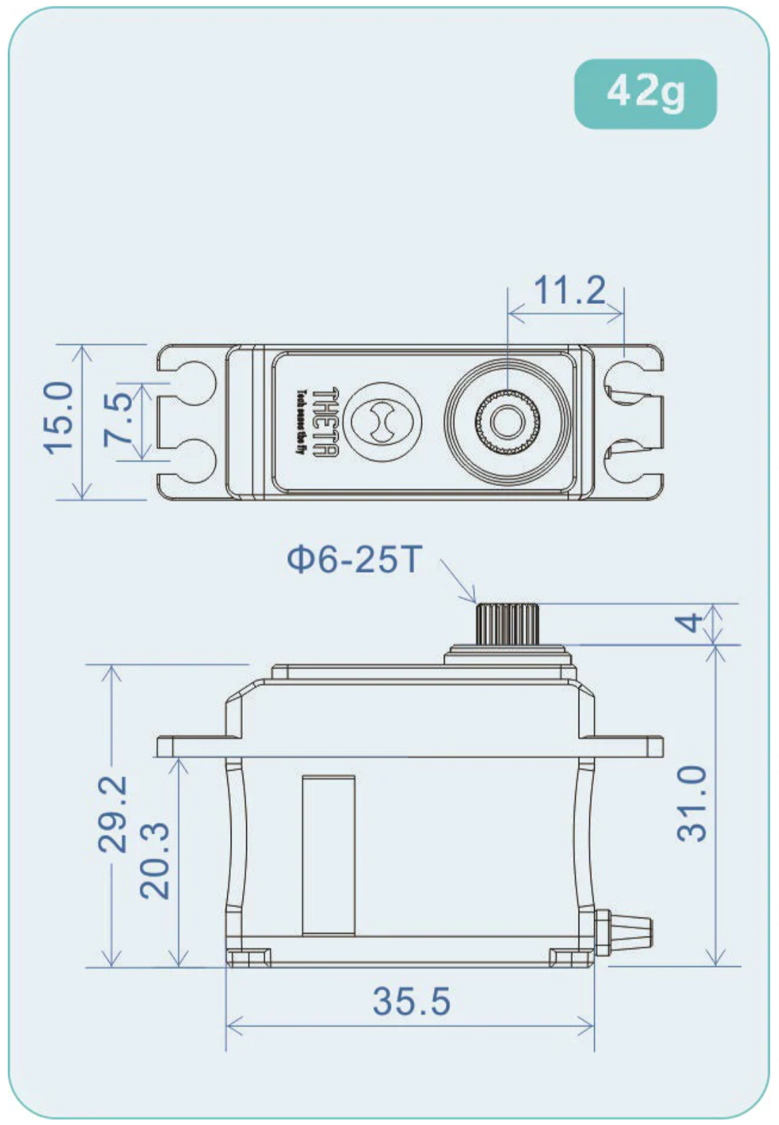 THETA THM988 & THM982 Mini Tail Servo Set