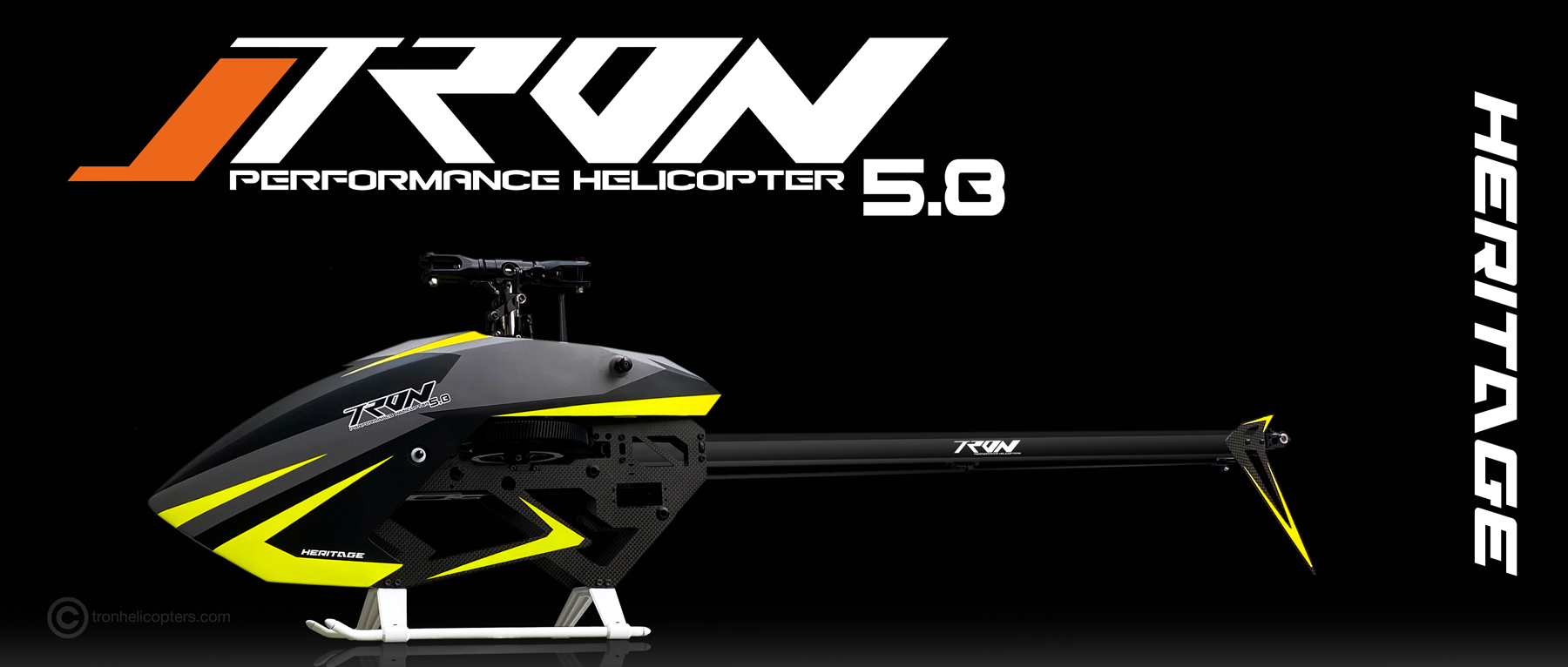 Tron 5.8 Helicopter Kit Grey / Neon Yellow