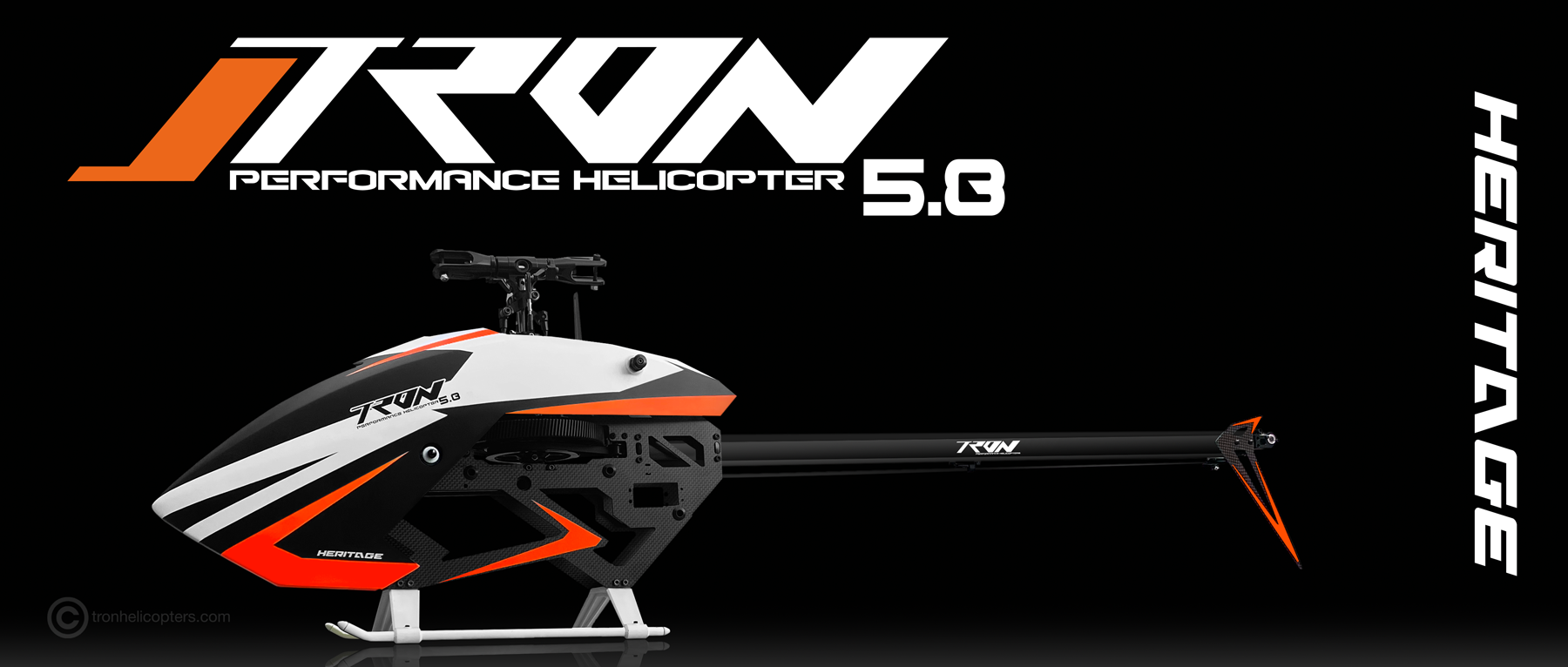 Tron 5.8 Helicopter Kit Neon Orange / Black