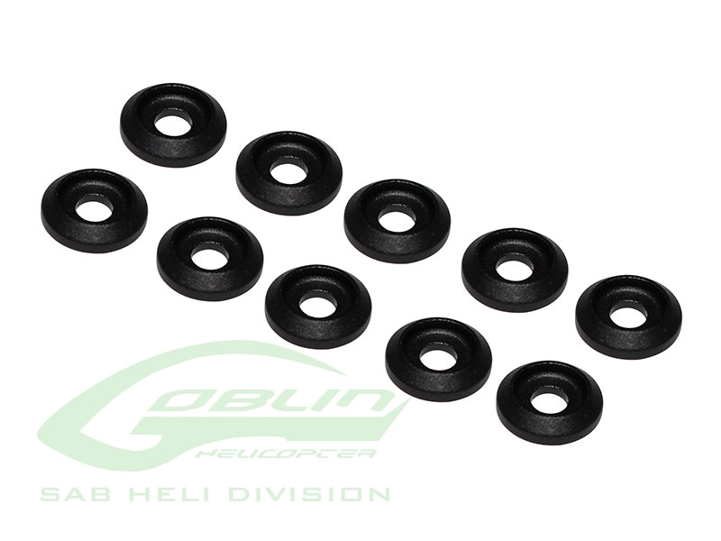 Aluminum Finishing Washers Black Matte (10pcs)