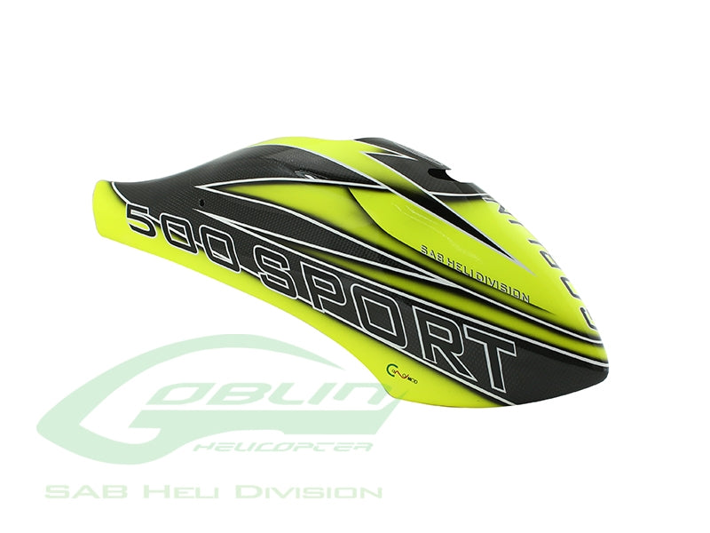 Canomod Airbrush Canopy Yellow/Carbon - Goblin 500 Sport