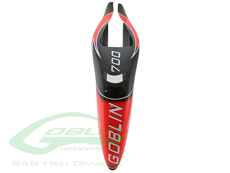 Canomod Airbrush Canopy Red/Carbon - Goblin 700 Competition