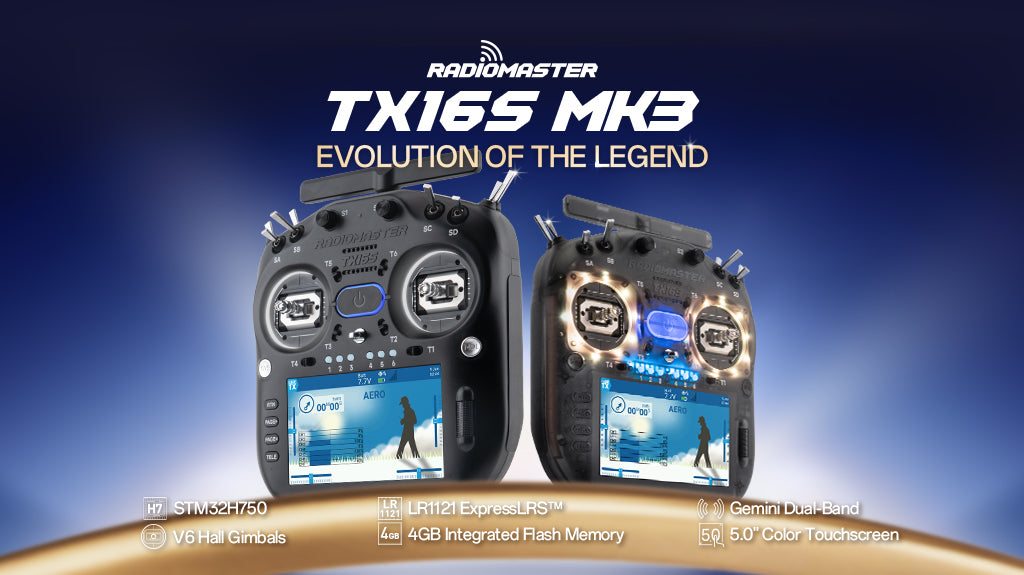 RadioMaster TX16S MK3 Radio Controller - Transparent Charcoal