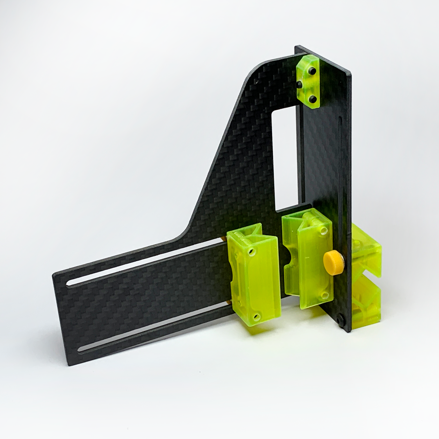 Ultra-High precision carbon fiber Pitch Gage phone holder for the IRCHA RC Heli Toolbox App