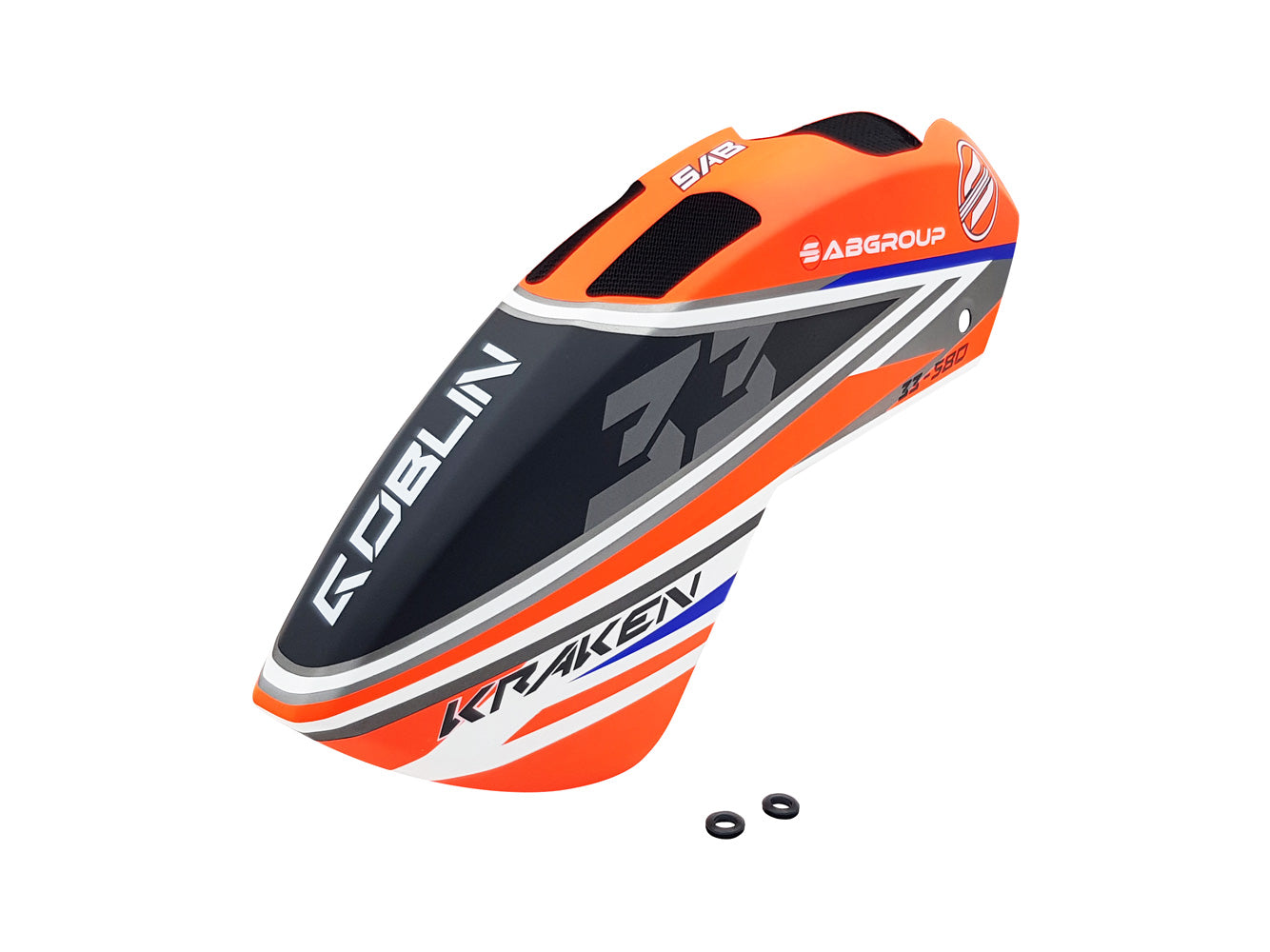 Carbon Fiber Canopy Orange/Blue - Kraken 580