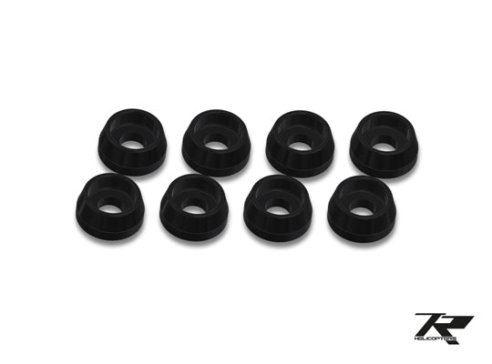 Black anodized washers / 2.5mm x 8