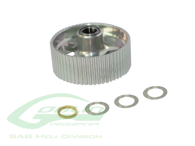 Aluminum Double Bearing One Way Pulley - Goblin 700