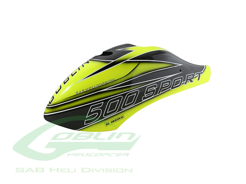 Canomod Airbrush Canopy Yellow/Carbon - Goblin 500 Sport