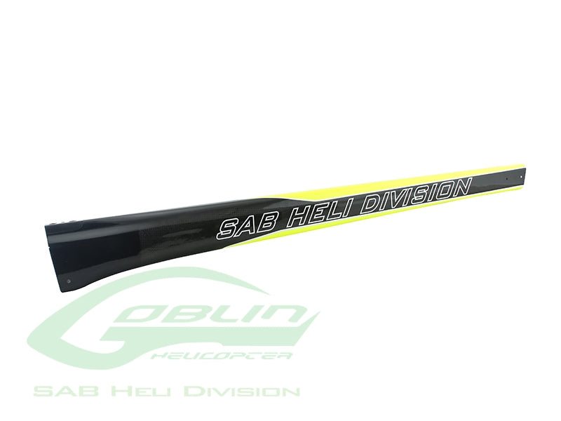 Carbon Fiber Tail Boom Yellow/Carbon 700 Size - Goblin Black Nitro