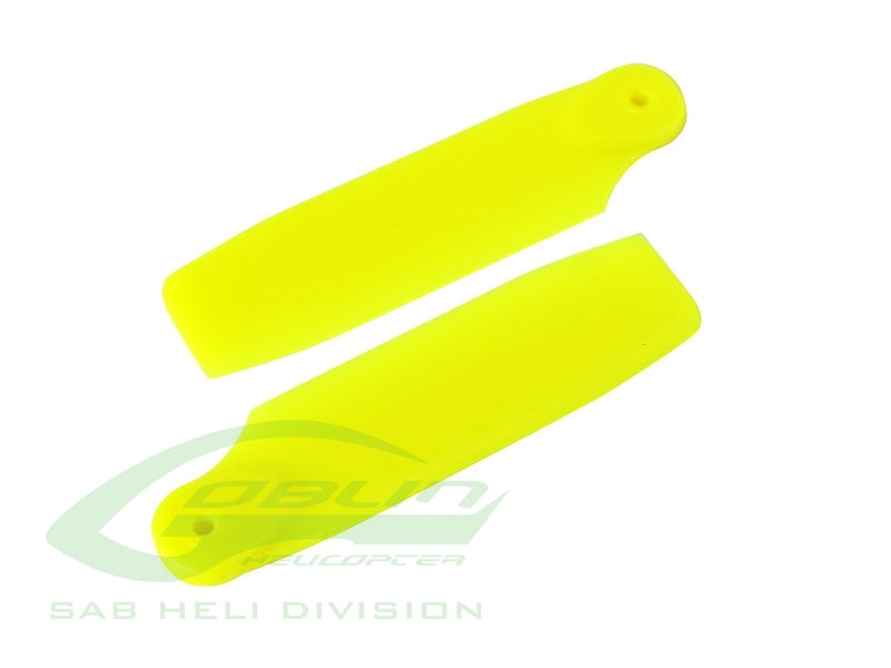 Yellow Plastic Tail Blades - Fireball