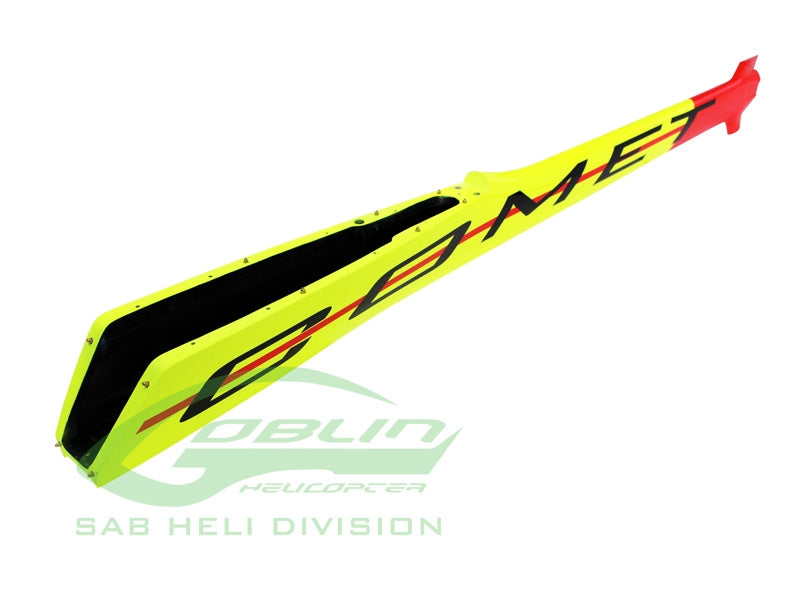 Carbon Fiber Tail Boom Yellow/Red - Goblin Comet