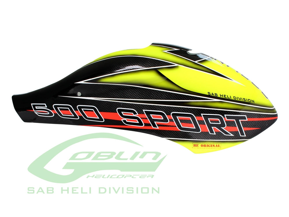 Canomod Airbrush Canopy Yelow/Black - Goblin 500 Sport