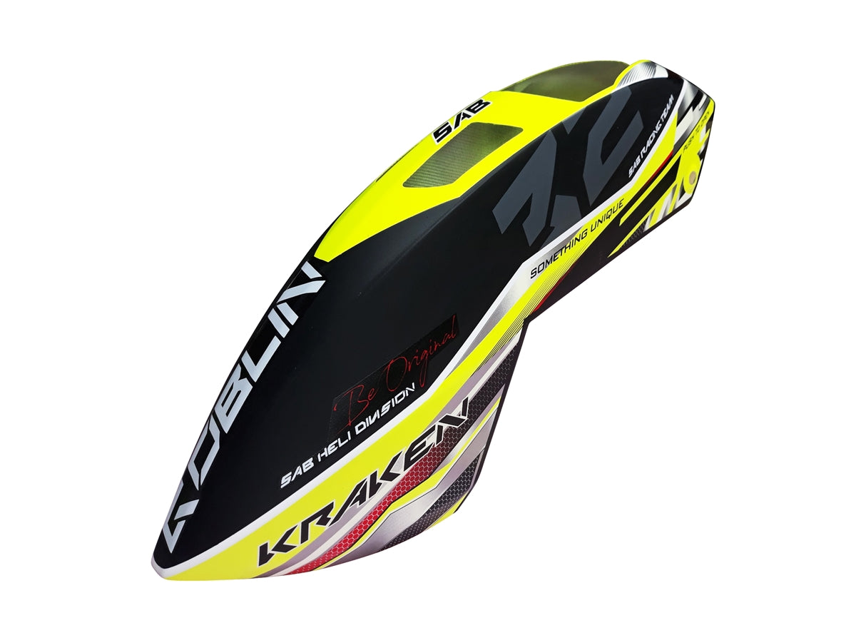 Yellow/Black Carbon Fiber Canopy - Kraken 700