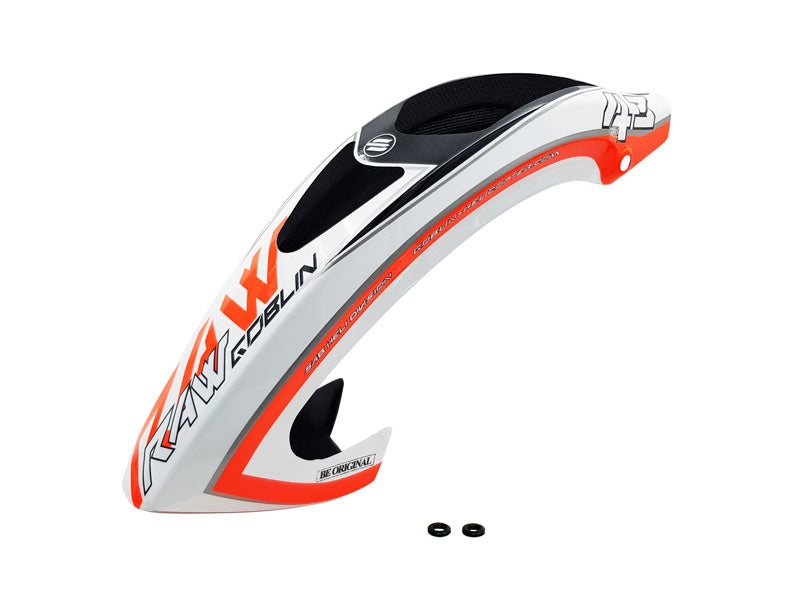 White/Orange Carbon Fiber Canopy - Raw 580