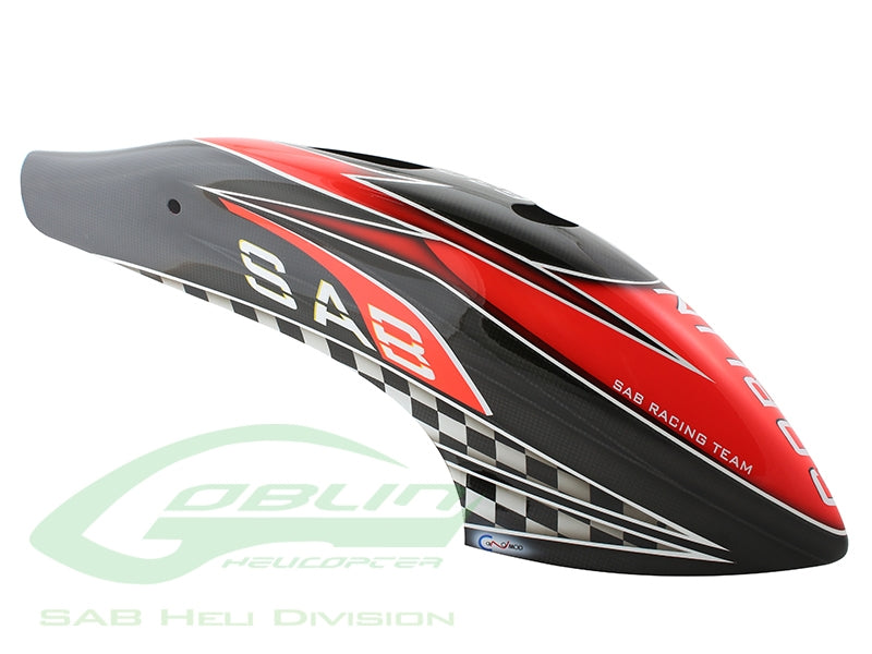 Canomod Airbrush Canopy Red/Carbon - Goblin 630 Competition