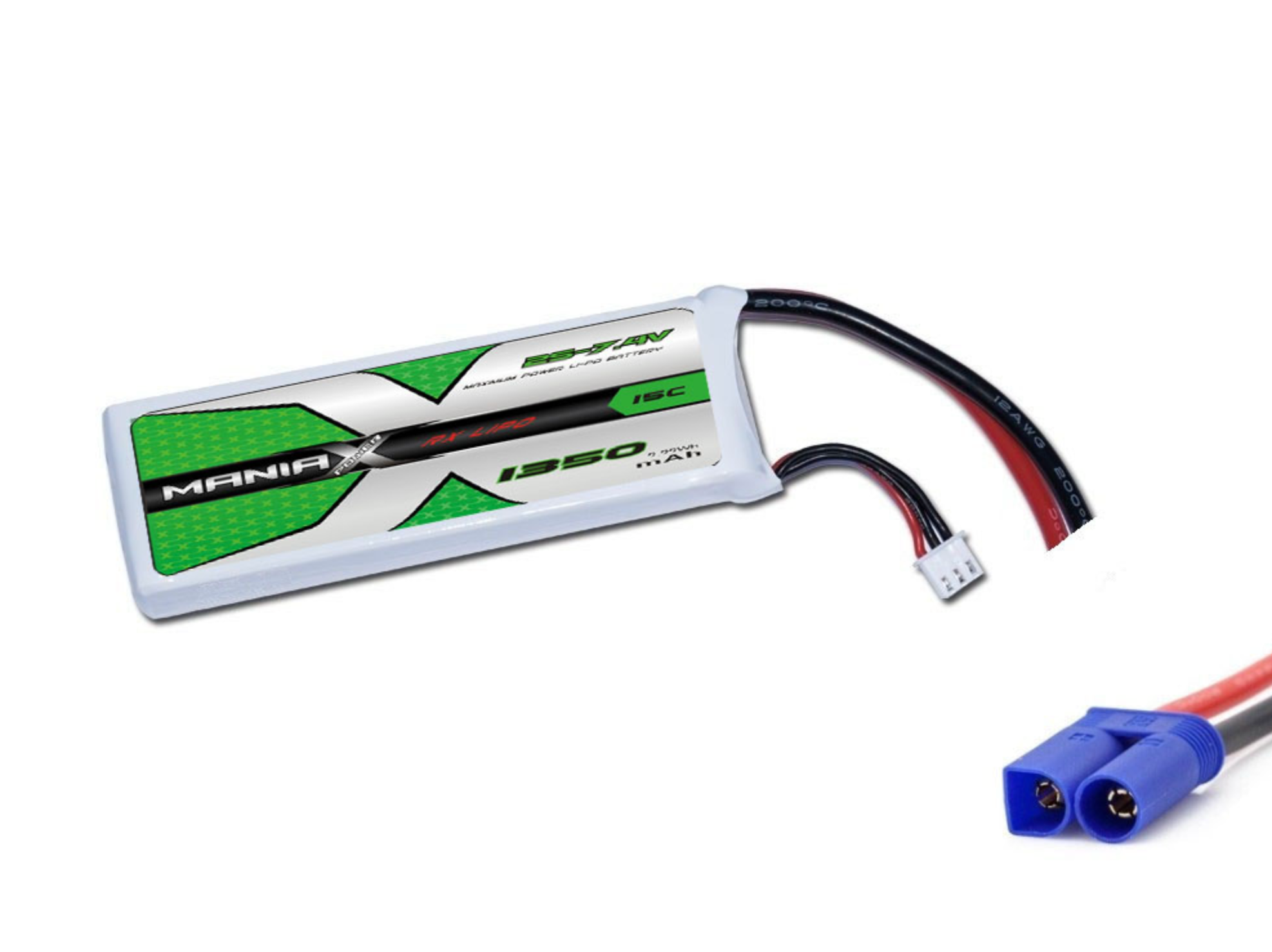 ManiaX 2S 1350mAh 15C Receiver Pack