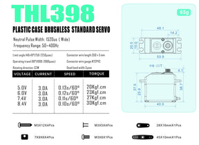 THETA THL398 Plastic Case Standard Brushless Servo